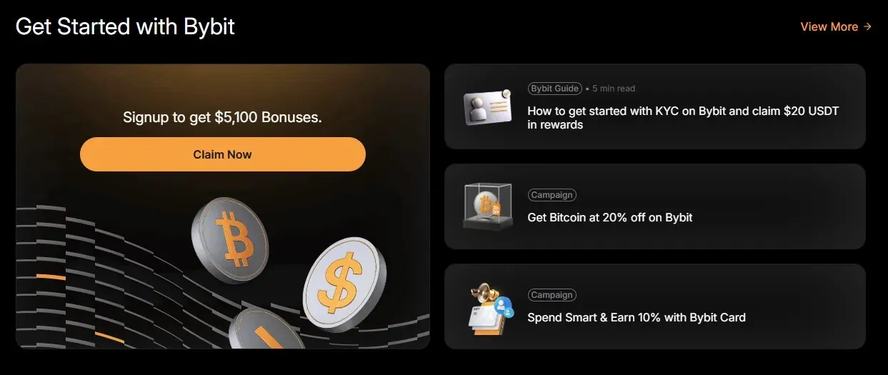 Get started module · Bybit