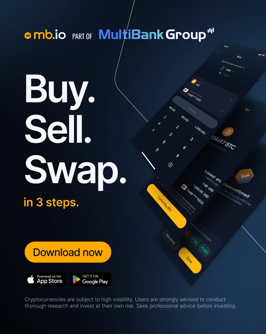 Buy in 3 steps · mb.io